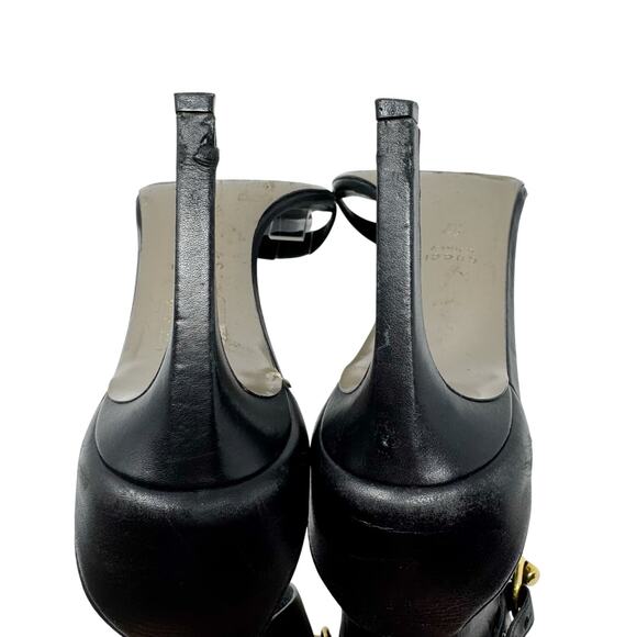 Gucci Black Ursula Horsebit Ankle Strap Heels – Size 37 (US 7) - Picture 7 of 10